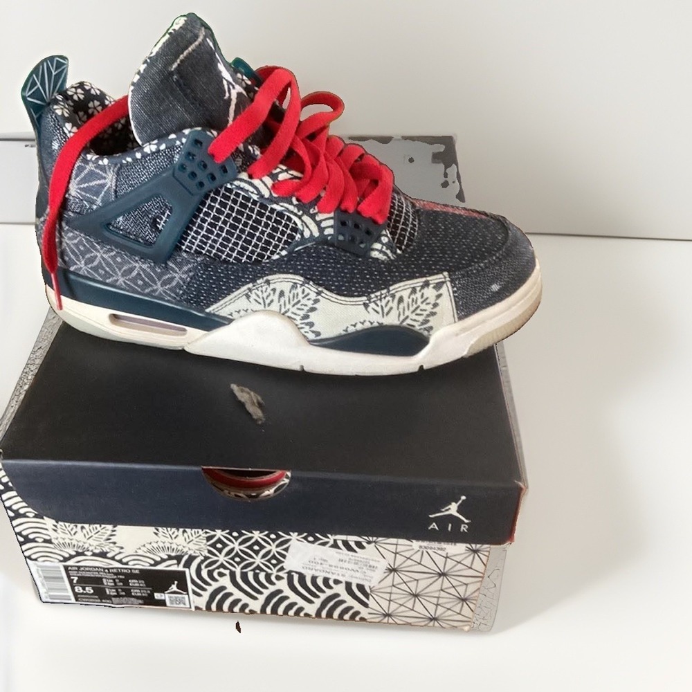 Nike Air Jordan 4 Retro SE Sashiko Deep Ocean CW0898-400 Men's 7 /Women 8.5
